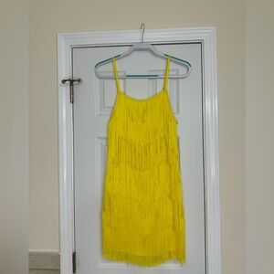 Quiz - Yellow Charleston Dress (Flapper Dress)